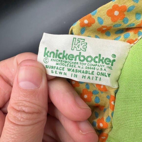 Vintage Knickerbocker Turtle 1970s Stuffed Animal Patchwork Shell Green READ - Picture 6 of 10